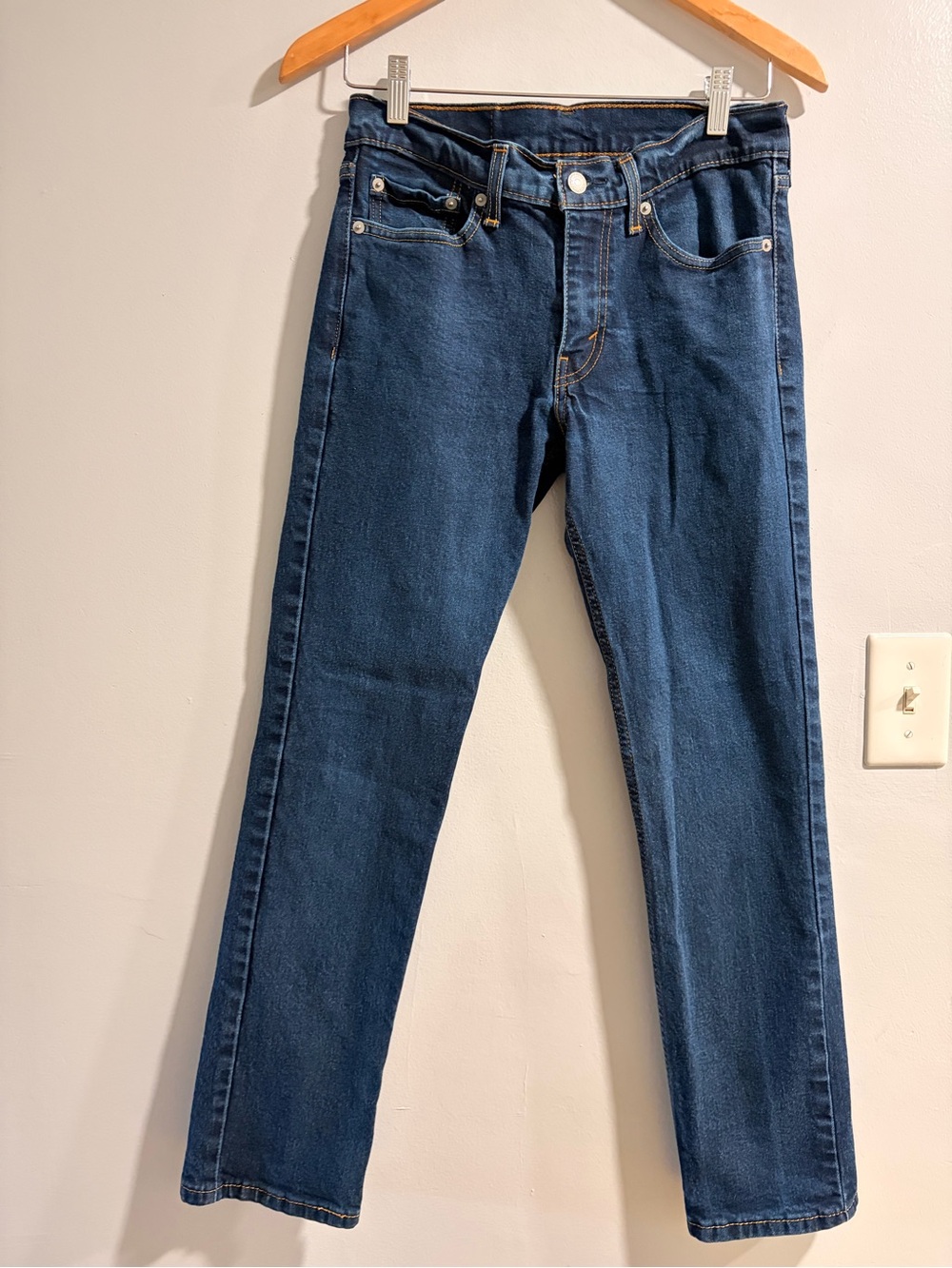 Classic Boys Dark Blue Straight-Leg Jeans